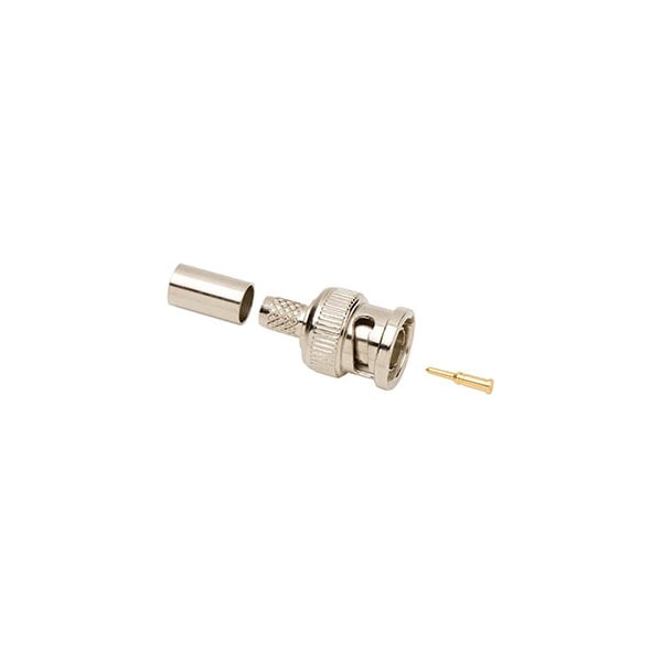 Allen Tel 75 Ohm BNC Male 3 Piece Crimp-Style Coaxial Connector, RG-59 / RG-62 GBNC-108B-75 - main